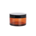 Clear 100G 150G 200G 250G Cosmetic Plastic Cream Jar With Black Lids